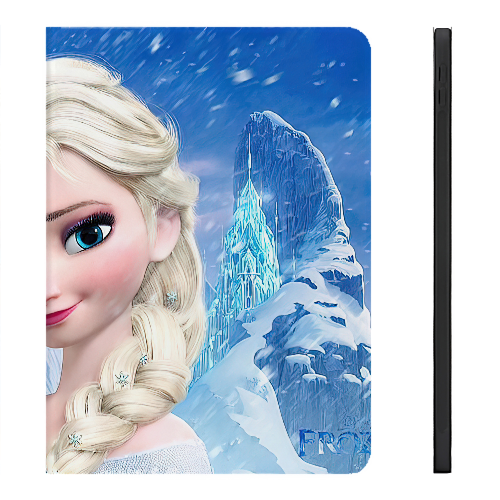 （画像用） アナと雪の女王 アンナ エルサ Frozen Anna Elsa IPadケース ペンホルダー付き ブックスタイルデザイン